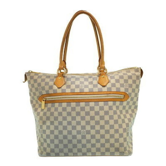 Louis Vuitton Damier Azur White ya GM Tote Bag - Picture 1 of 8